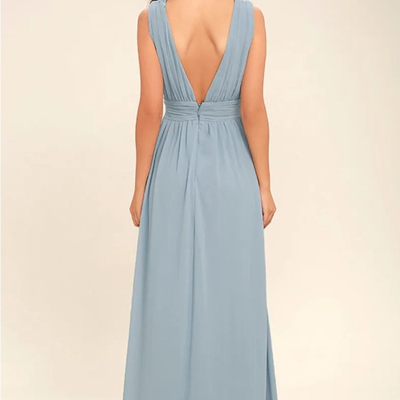 Heavenly Hues Light Blue Maxi Dress - Picture 4 of 5